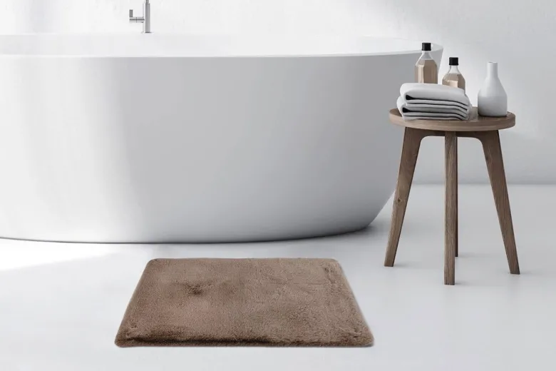 Kayoom Hochflorteppich Badematte Rabbit 225 sand B/H/L: ca. 40x3,5x60 cm