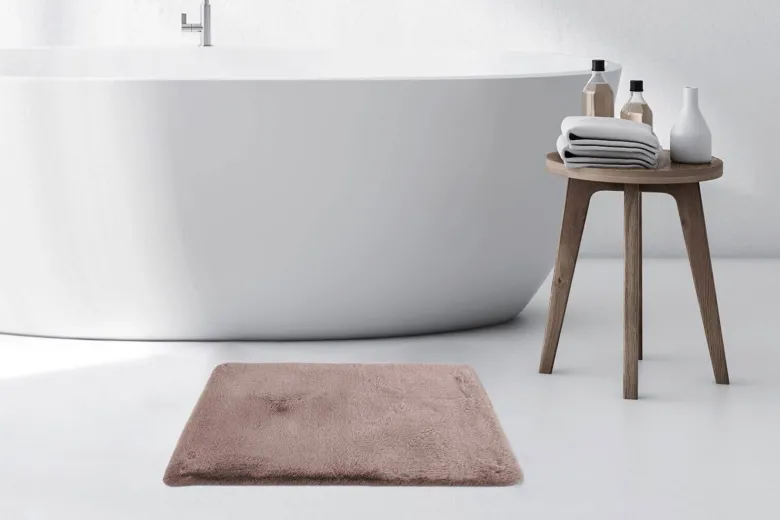 Kayoom Hochflorteppich Badematte Rabbit 525 rosa B/H/L: ca. 40x3,5x60 cm