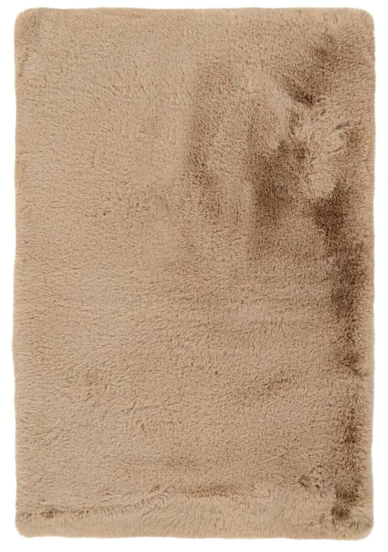 Kayoom Hochflorteppich Badematte Rabbit 425 beige B/H/L: ca. 65x3,5x100 cm