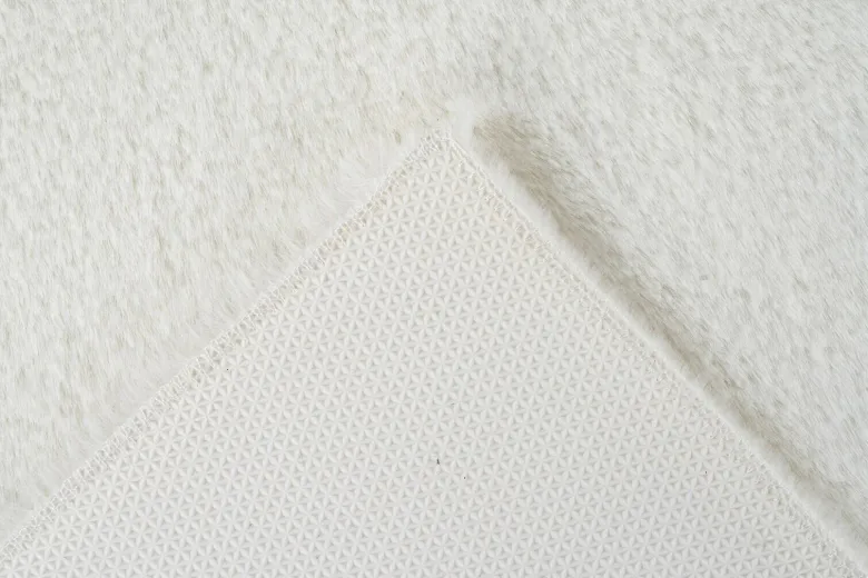 Kayoom Kurzflorteppich Badematte Rabbit Light 625 weiß B/H/L: ca. 50x2,4x90 cm