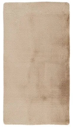 Kayoom Kurzflorteppich Badematte Rabbit Light 425 beige B/H/L: ca. 50x2,4x90 cm