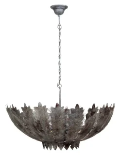 Kayoom Pendelleuchte Autumn Leaves Small silber Eisen B/H/L: ca. 48x23x48 cm E27 1 Brennstellen