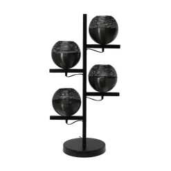 Kayoom Stehlampe schwarz Eisen B/H/L: ca. 39x92x31 cm E27 4 Brennstellen
