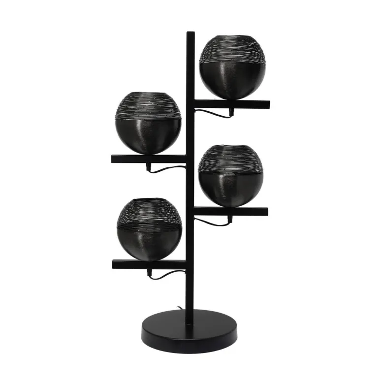 Kayoom Stehlampe schwarz Eisen B/H/L: ca. 39x92x31 cm E27 4 Brennstellen