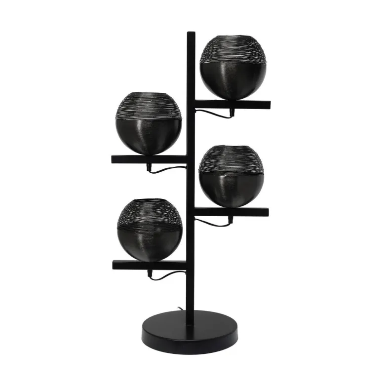 Kayoom Stehlampe schwarz Eisen B/H/L: ca. 39x92x31 cm E27 4 Brennstellen