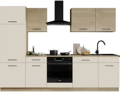 Küchenblock Max II Cashmere Eiche Nachbildung B/H/T: ca. 280x200x60 cm