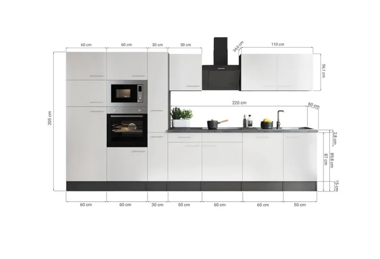 Küchenblock Oliver B/H/T: ca. 370x205x60 cm