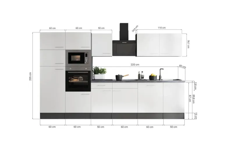 Küchenblock Oliver B/H/T: ca. 340x205x60 cm