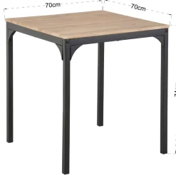 Küchentisch Emilie Eiche Wild Nachbildung Holzwerkstoff B/H/T: ca. 70x74x70 cm