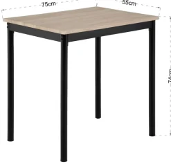 Küchentisch Marten Eiche Sonoma Nachbildung Holzwerkstoff B/H/T: ca. 75x74x55 cm