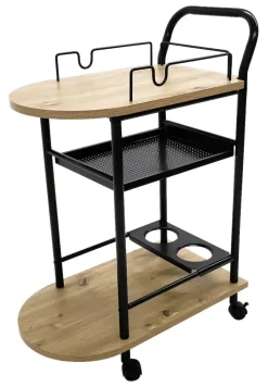 Küchenwagen buche Nachbildung schwarz B/H/T: ca. 65x83x35 cm