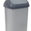 keeeper Abfalleimer silber B/H/L: ca. 33,5x53,5x25,5 cm