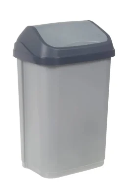 keeeper Abfalleimer silber B/H/L: ca. 33,5x53,5x25,5 cm