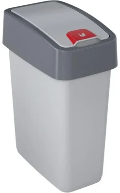 keeeper Abfalleimer silber B/H/L: ca. 29,5x36,5x18 cm