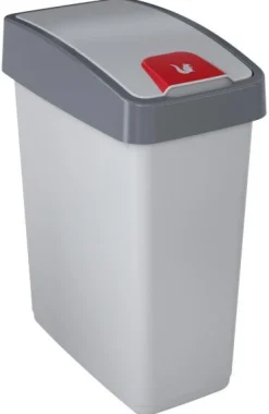 keeeper Abfalleimer silber B/H/L: ca. 24x47,5x39,5 cm