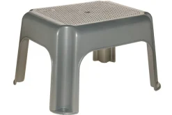 keeeper Tritthocker silber B/H/L: ca. 30x24x35,5 cm
