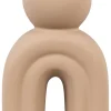 Kerzenhalter Candle braun Steinzeug B/H/L: ca. 6,5x17x10,5 cm