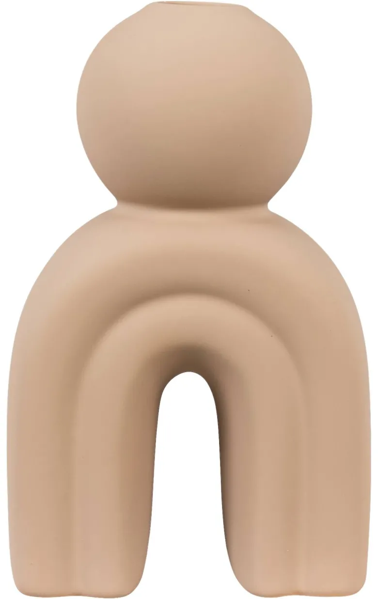 Kerzenhalter Candle braun Steinzeug B/H/L: ca. 6,5x17x10,5 cm