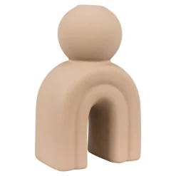 Kerzenhalter Candle braun Steinzeug B/H/L: ca. 6,5x17x10,5 cm