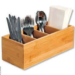 Kesper Besteckkasten braun Bambus B/H/L: ca. 14x12x35 cm