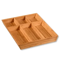 Kesper Besteckkasten braun Bambus B/H/L: ca. 35x5x43 cm