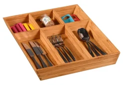 Kesper Besteckkasten braun Bambus B/H/L: ca. 35x5x43 cm
