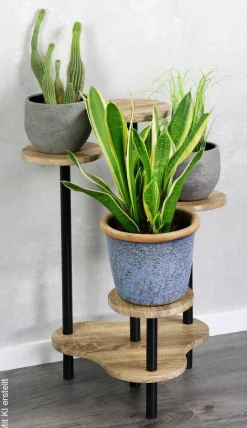 Kesper Blumenständer natur Holz B/H/L: ca. 46x72,5x64,5 cm