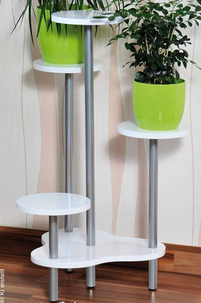 Kesper Blumenständer weiß Spanplatte B/H/T: ca. 64,5x72,5x46 cm
