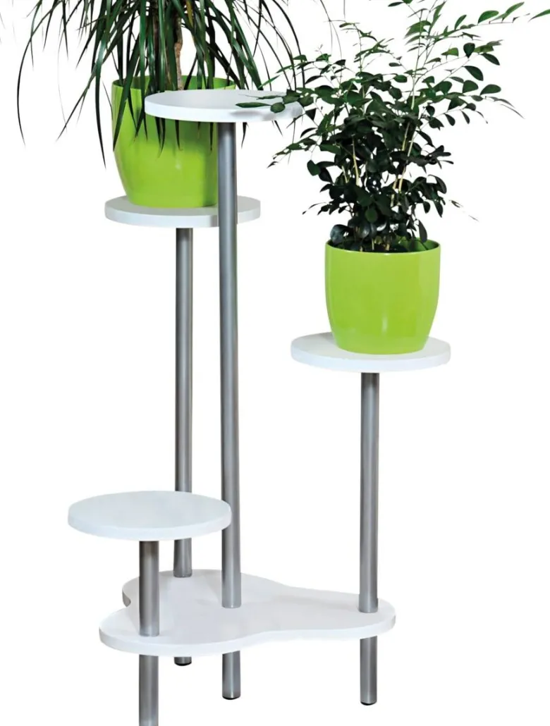 Kesper Blumenständer weiß Spanplatte B/H/T: ca. 64,5x72,5x46 cm