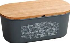 Kesper Brotbox grau Kunststoff B/H/L: ca. 20x14,5x34 cm
