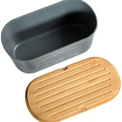 Kesper Brotbox grau Kunststoff B/H/L: ca. 20x14,5x34 cm