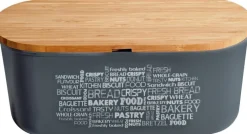 Kesper Brotbox grau Kunststoff B/H/L: ca. 20x14,5x34 cm