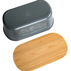 Kesper Brotbox grau Kunststoff B/H/L: ca. 20x14,5x34 cm