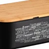 Kesper Brotbox schwarz Kunststoff B/H/L: ca. 20x14,5x34 cm