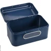 Kesper Brotkasten blau Metall B/H/L: ca. 18x15,4x30 cm