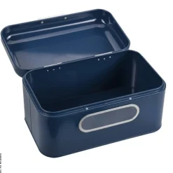 Kesper Brotkasten blau Metall B/H/L: ca. 18x15,4x30 cm