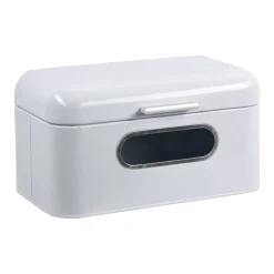 Kesper Brotkasten weiß Metall B/H/L: ca. 18x15,4x30 cm