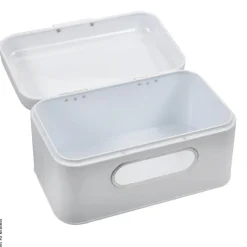 Kesper Brotkasten weiß Metall B/H/L: ca. 18x15,4x30 cm