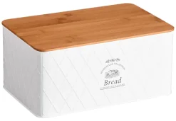 Kesper Brotkasten weiß Metall B/H/L: ca. 18x13x28 cm