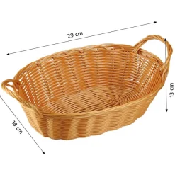 Kesper Brotkorb braun Kunststoff B/H/L: ca. 21x32x20 cm