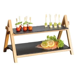 Kesper Etagere schwarz Schiefer B/H/L: ca. 45x31x6 cm