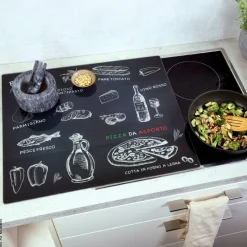 Kesper Glasschneideplatte grau Chili & Paprika Glas B/H/L: ca. 50x1,4x56 cm