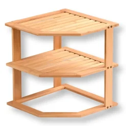 Kesper Kücheneckregal braun Bambus B/H/L: ca. 25x25x28 cm