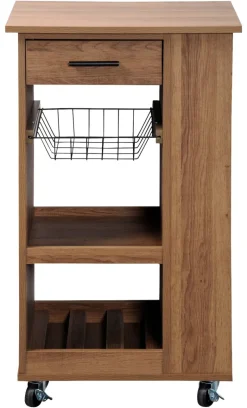Kesper Küchenwagen walnuss Holz B/H/L: ca. 37x85x50 cm