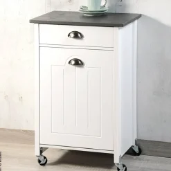 Kesper Küchenwagen weiß Spanplatte B/H/T: ca. 50x79x37 cm