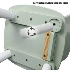 Kesper Kindertisch mit 2 Stühlen mint Spanplatte B/H/L: ca. 55x45x55 cm