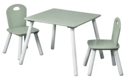 Kesper Kindertisch mit 2 Stühlen mint Spanplatte B/H/L: ca. 55x45x55 cm