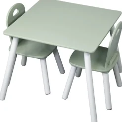 Kesper Kindertisch mit 2 Stühlen mint Spanplatte B/H/L: ca. 55x45x55 cm