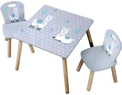 Kesper Kindertisch mit zwei Stühlen multicolor Spanplatte