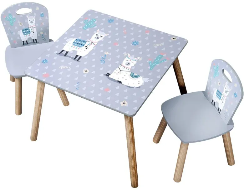 Kesper Kindertisch mit zwei Stühlen multicolor Spanplatte